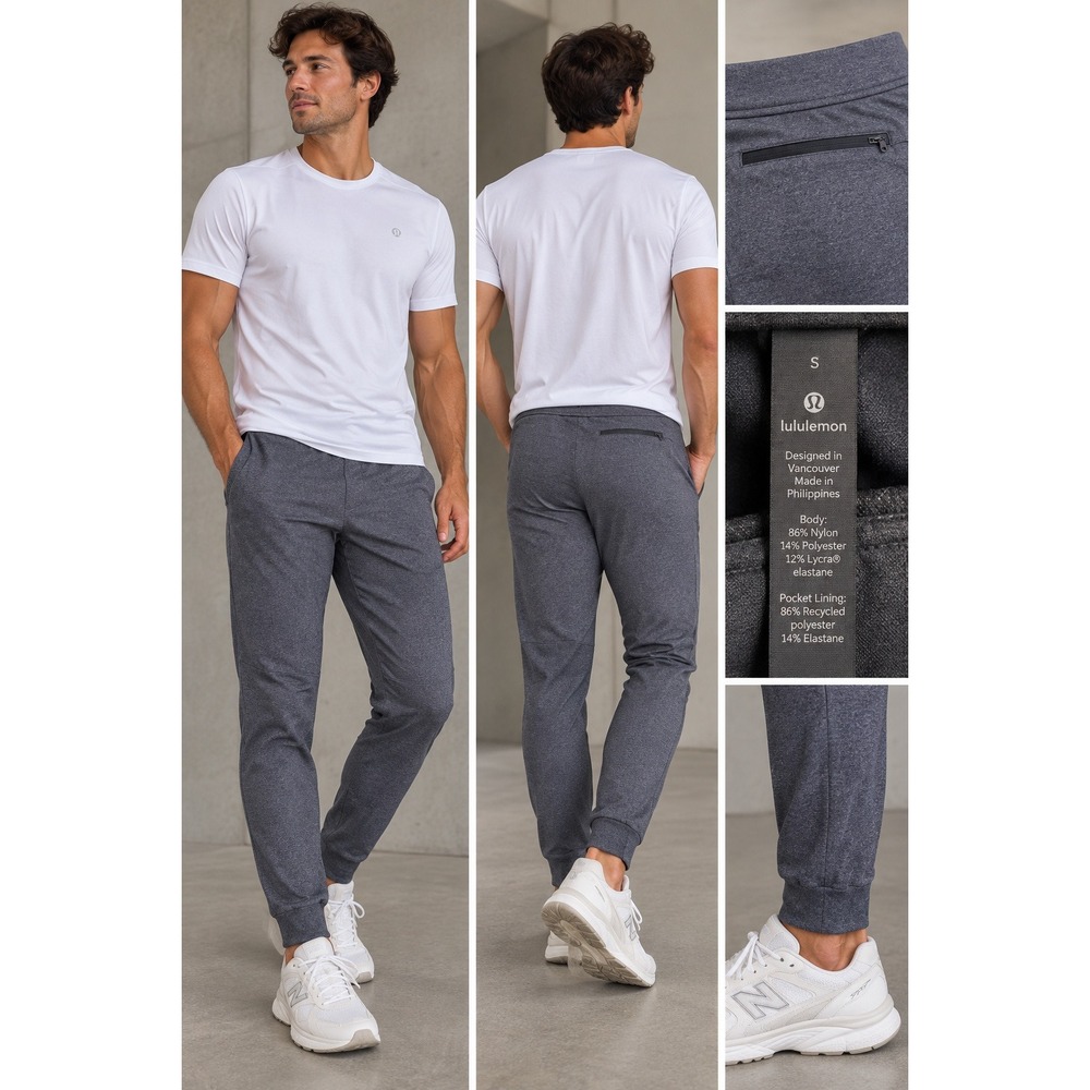 Lululemon Intent Jogger Sweatpants Mens Sz S Gray Stretch Athletic Tapered Pants
